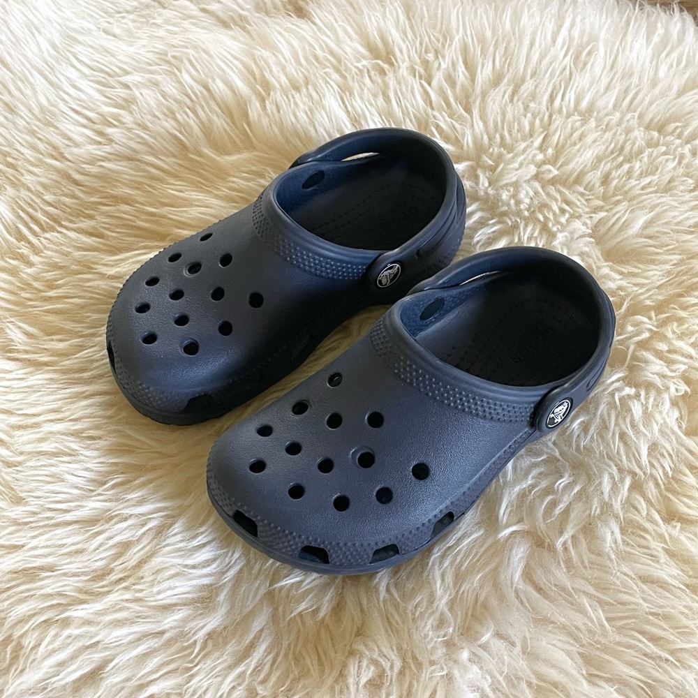 Crocs, blue, kids size 12